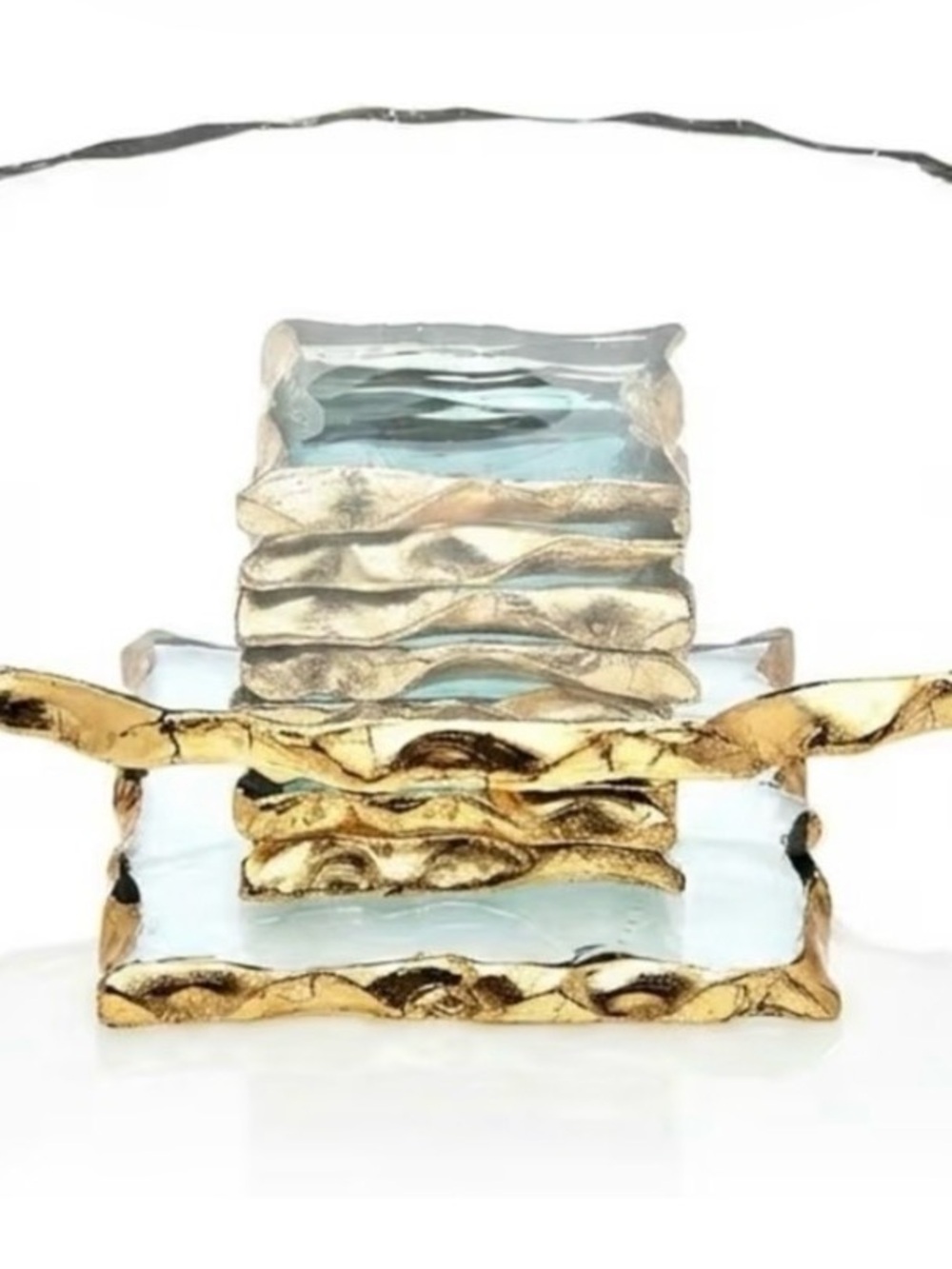 Goldinger Shannon Crystal Harper 9” Footed Cake Plate Server Stand